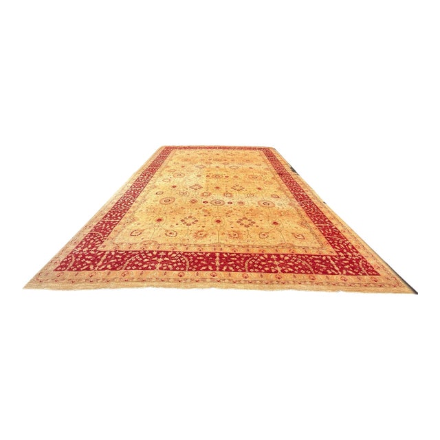 Huge Persian Wool Handmade Oushak Rug - Noor Collection For Sale