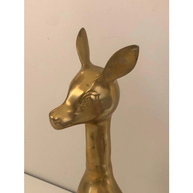 1970s Brass Doe Sculpture, French, Circa 1970 For Sale - Image 5 of 11
