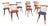 Chairs with Colorful Seats from Baumann, 1960s, Set of 8 For Sale