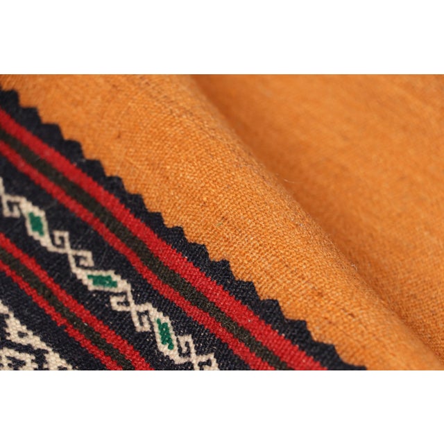 Vintage Afghan Kilim in Gold With Stripes & Geometric Patterns, From Rug & Kilim For Sale In New York - Image 6 of 7