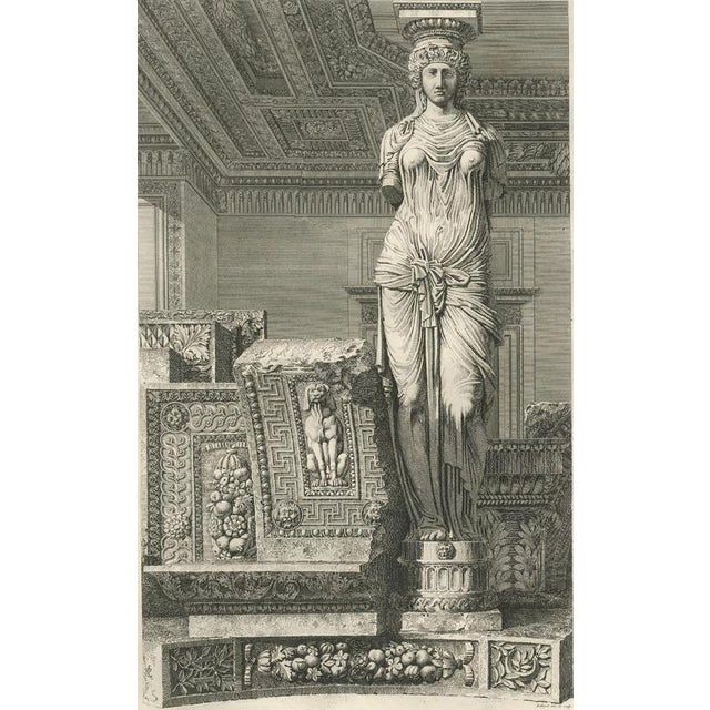 Louis-Pierre Baltard, Caryatid Sculpture of the Louvre Interior, 1803, Paper For Sale - Image 4 of 9
