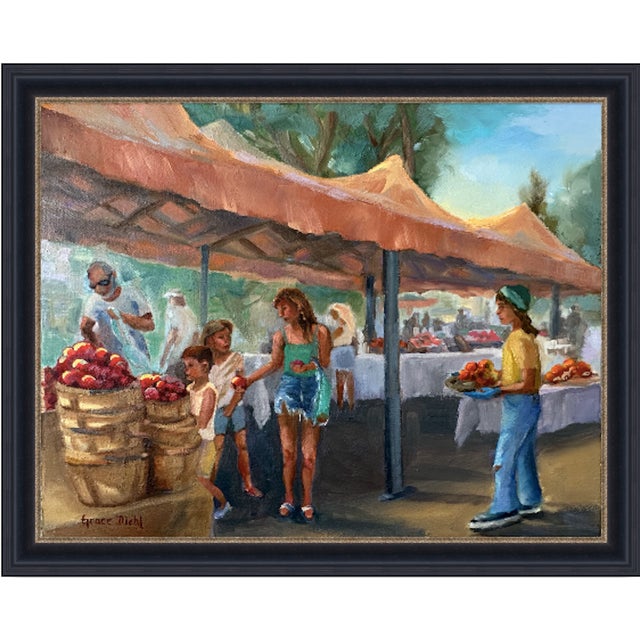 Southern California Farmers Market Original Painting For Sale - Image 4 of 6