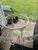 French Country Vintage Wrought Iron 5 Piece Patio Set For Sale - Image 3 of 9