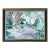 Secluded Garden Fountain Landscape Painting Mid-Century Watercolor For Sale