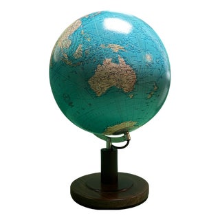 Vintage Glass Globe Lamp, 1980s For Sale
