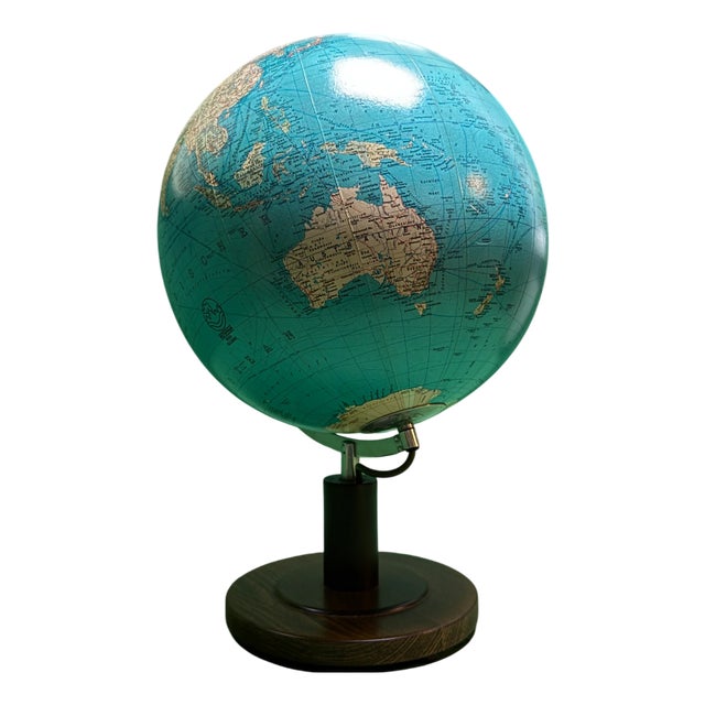 Vintage Glass Globe Lamp, 1980s For Sale