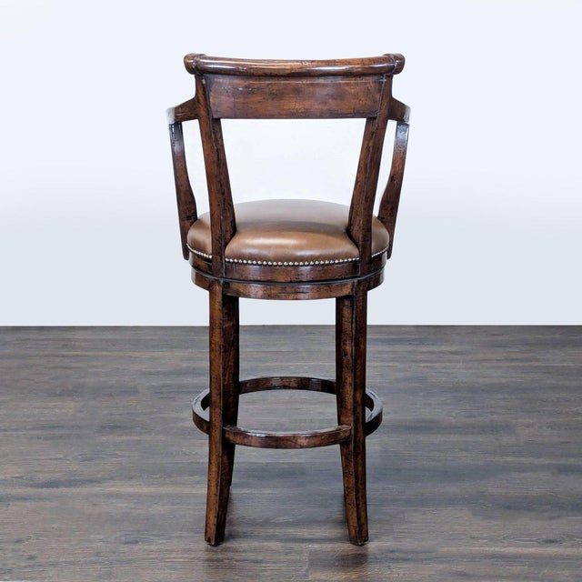 2010s Alder & Co. Swivel Bar Stool For Sale - Image 5 of 8