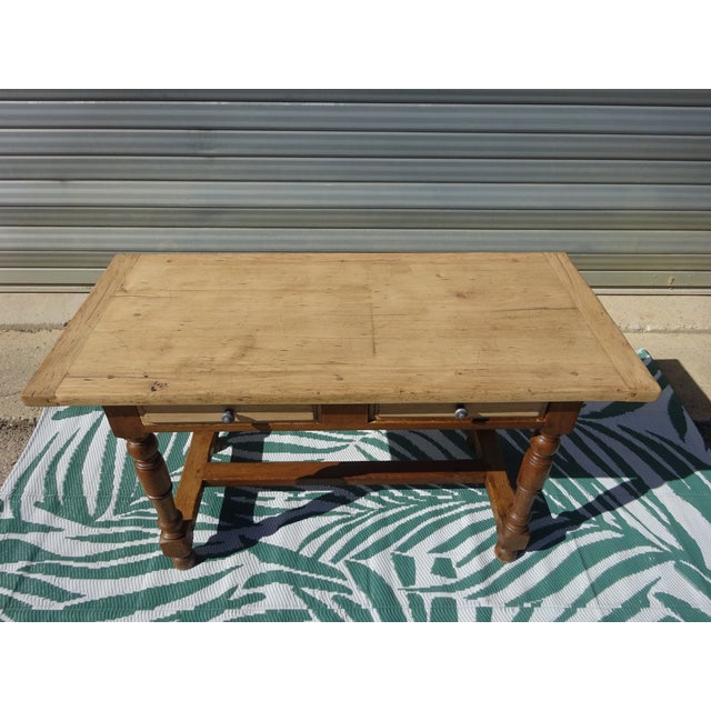 Rustic Rustic Oak Desk, 1930s For Sale - Image 3 of 18