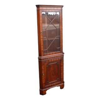 Vintage English Corner Cupboard, 20th Century For Sale