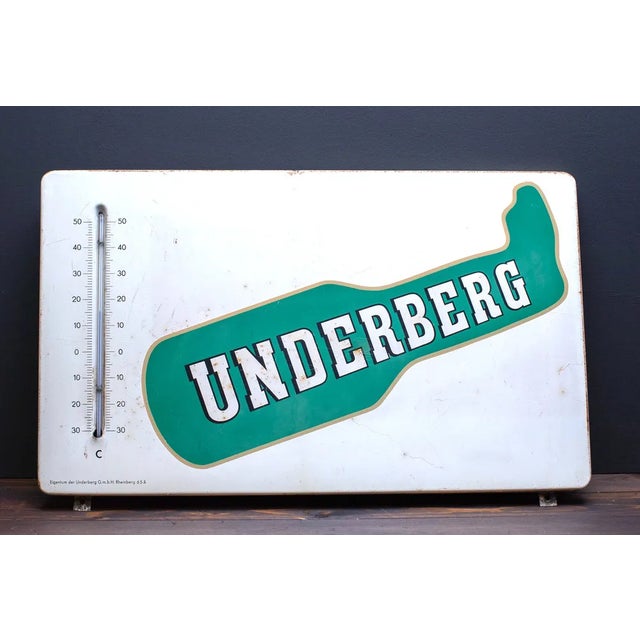 Cream German Underberg Advertising Sign For Sale - Image 8 of 8