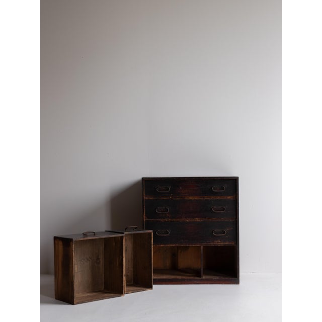 Japanese Antique Drawer 1860s-1920s / Tansu Wabi Sabi For Sale - Image 9 of 17