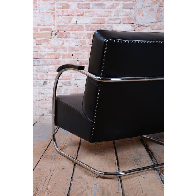 1930s Bauhaus Sofa in Chrome and Leather from Mücke-Melder, Czech, 1930s For Sale - Image 5 of 12