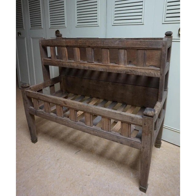 Brown Early 19th Century Oak Garden or Porch Planter Stand For Sale - Image 8 of 18