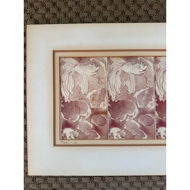 Figurative 1970s Wood Block Artist's Proof Original Print, Signed For Sale - Image 3 of 9