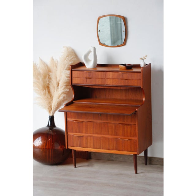 Wood Vintage Danish Teak Secretary, 1960s For Sale - Image 7 of 18