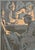 Albert Goltjakov, Discussion, 1958, Mixed Media on Paper, in Good conditions. Designed 1950 to 1959 I have official proof...
