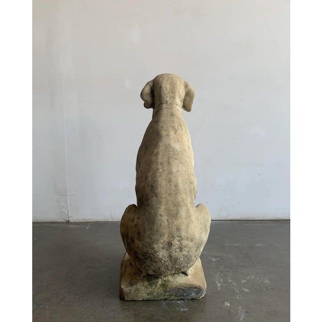 Ceramic Late 20th Century Cement Dog Sculpture For Sale - Image 7 of 11