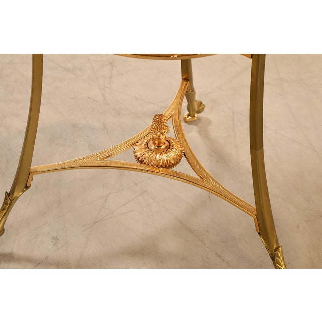 Mid 20th Century Neoclassical Style Pair of Marble Top Gueridon Side Tables For Sale - Image 13 of 18