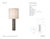 Anne-Marie Barton by Visual Comfort Signature Fumar 29" Table Lamp in Ridged Graphite with Bouclé Shade Designer: Anne-...