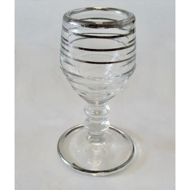 Vintage MCM Dorothy Thorpe & Italian Silver Tiered and Rimmed Glass Cordials (Asst..)- 7 Pieces For Sale - Image 9 of 10