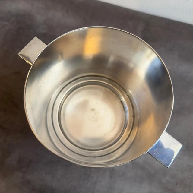 1970s Minimalist Silver Plated Ice Bucket by Lino Sabattini for Christofle For Sale - Image 12 of 12