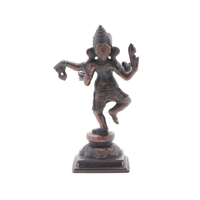Indian Cast Bronze Statue of a Standing Ganesha, C. 1800's For Sale - Image 4 of 8