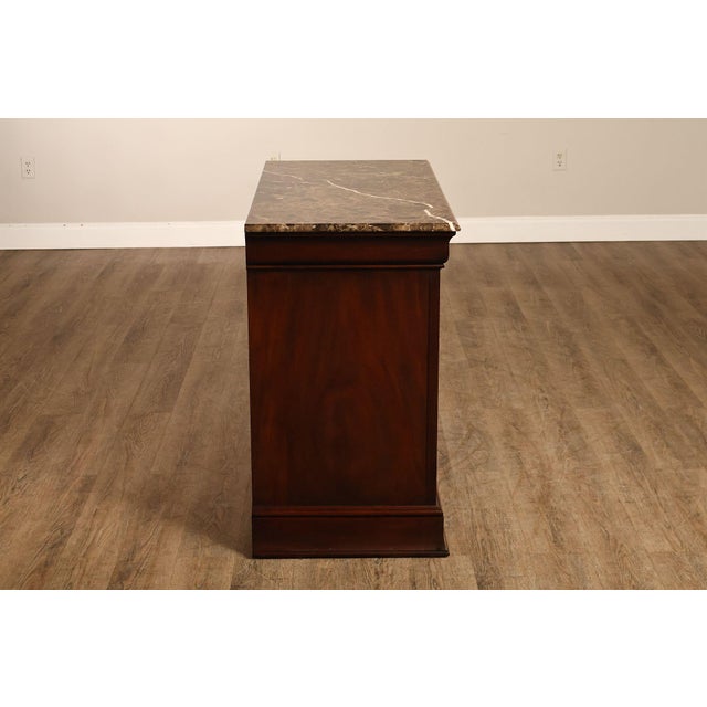 Henkel Harris Empire Style Marble Top Mahogany Chest Of Drawers For Sale - Image 16 of 18