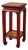 Vintage Chinoiserie Crimson Lacquer Pedestal Table With Woven Bamboo Insets For Sale