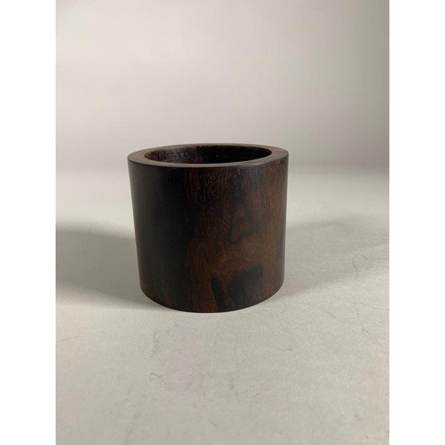 Asian "Bitong" Chinese Brush Pot, 19th Century, Zitan Wood For Sale - Image 3 of 12