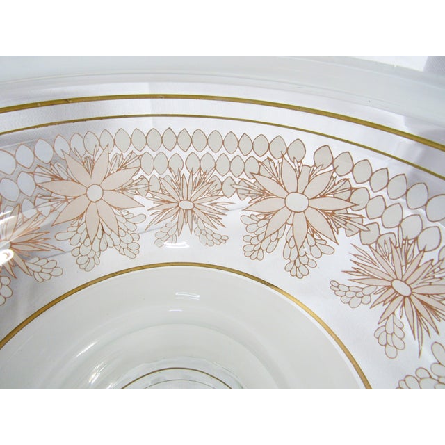 Glass Vintage Hurrican Lamp Glass Shade Floral For Sale - Image 7 of 11