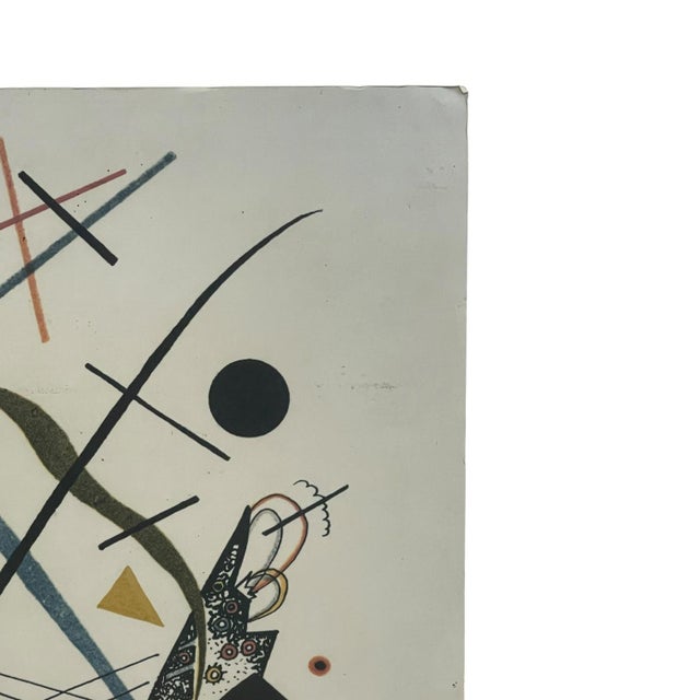 Vintage Abstract Geometric Composition Print After Wassily Kandinsky, Signed and Numbered. For Sale - Image 4 of 10