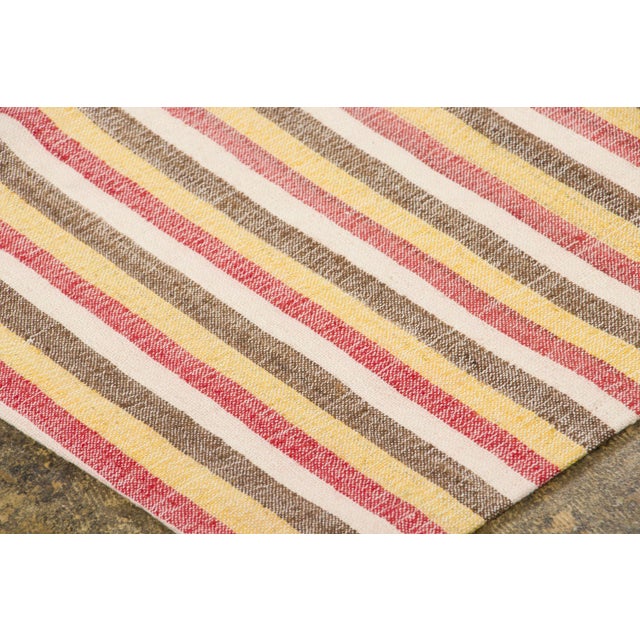 Vintage Panelled Kilim Wool Rug With Stripes by Rug & Kilim, 1950-1959 For Sale In New York - Image 6 of 9