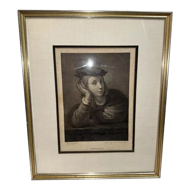 18th Century Engraving of Raphael by Mauro Gandolfi For Sale