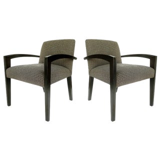 Dakota Jackson Style Armchairs - a Pair For Sale