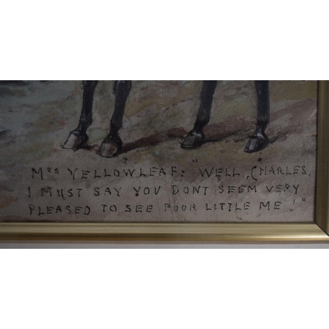 Late 19th Century Caricatures in 2 Equestrian Coaching Scenes Watercolour by Finch Mason For Sale - Image 5 of 9