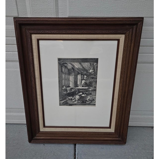 Albrecht Dürer Saint Jerome in His Study Bundesdruckerei Berlin Facsimile 20th C Framed For Sale - Image 9 of 12