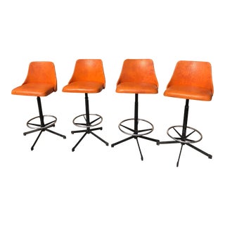 1960s Vintage Cosco Mid-Century Modern Barstools - Set of 4 For Sale
