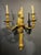 1940 Large French Gilt Bronze Sconces 3 Lights For Sale - Image 10 of 10