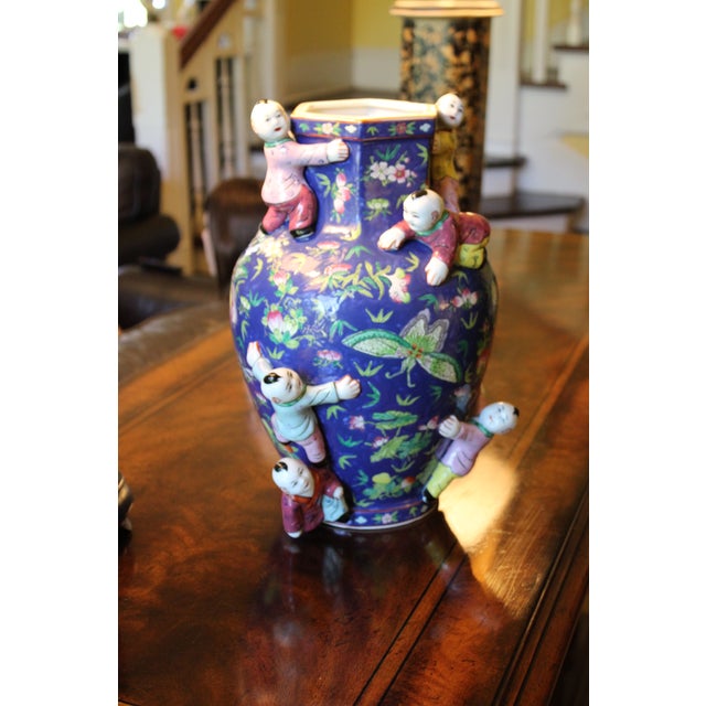 Gorgeous Chinese Porcelain Fertility Vase, Large 14", Early 20th Century For Sale - Image 13 of 13
