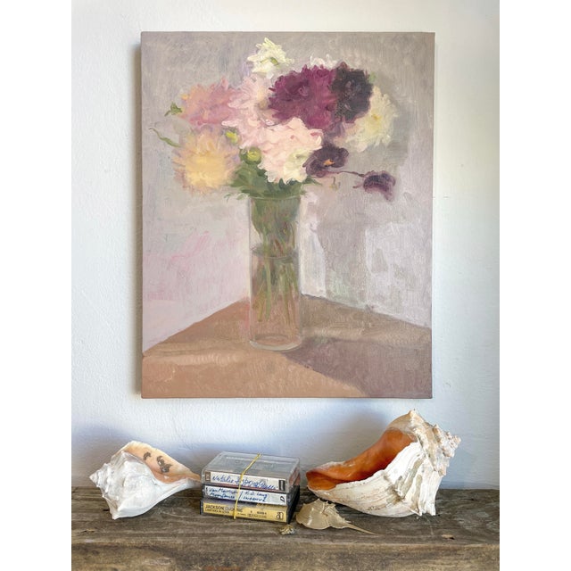 Original Floral Still Life Painting on Canvas by Michelle Farro For Sale In Philadelphia - Image 6 of 9