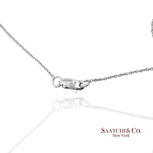 Metal 18k(750) White Gold Natural Diamond Cross Pendant Necklace With Chain For Sale - Image 7 of 12