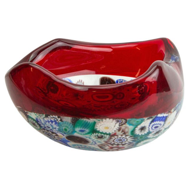 Murano Millefiori Incalmo Bowl by Archimede Seguso, Italy, 1950s For Sale - Image 10 of 10