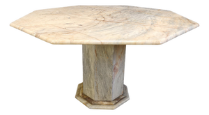 Italian Octagonal Marble Dining Table, 1970s