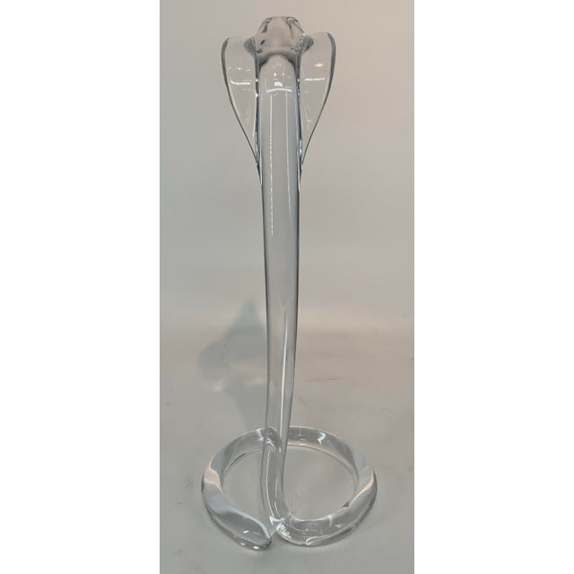 Mid 20th Century Daum France Clear Crystal Cobra Sculpture For Sale - Image 5 of 10
