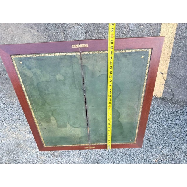 Antique Federal Style Petite Sized Inlaid Flip Top Game Console Table For Sale - Image 12 of 18