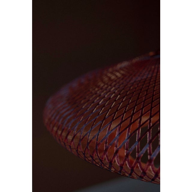 Not Yet Made - Made To Order Large Ufo Wine Red Flat Fiber Pattern Lamp by Atelier Robotiq For Sale - Image 5 of 9