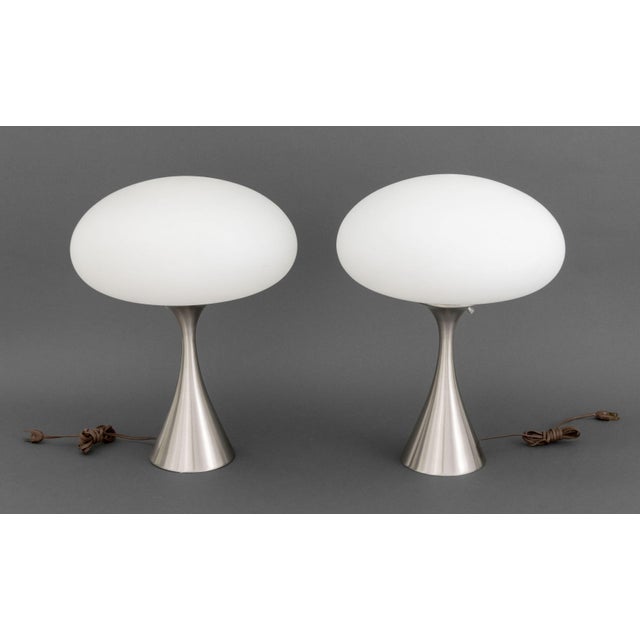 Laurel Lamp Company Pair of Laurel Mid-Century Modern Mushroom Table Lamps For Sale - Image 4 of 9