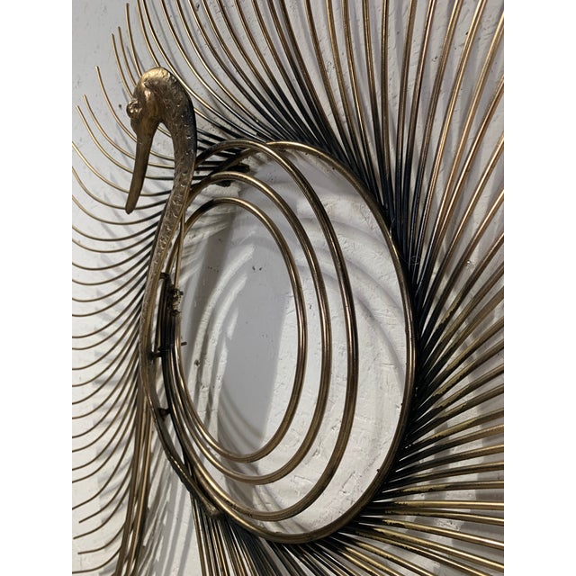Large Curtis Jere Metal Swan Wall Sculpture For Sale - Image 6 of 10