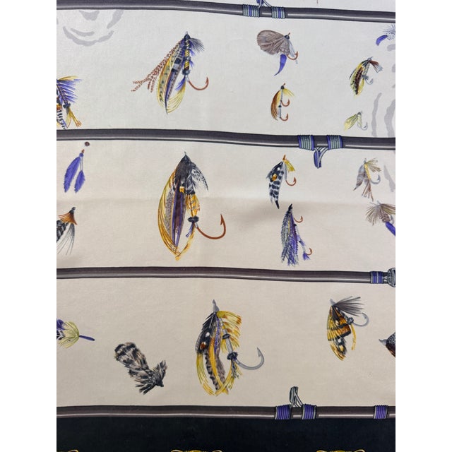 Hermès Flies 1988 Silk Scarf Designed by Latham Caty For Sale - Image 11 of 11