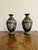 Superb quality pair of antique 19th century cloisonné enamel vases, having a quality pair of cloisonné unusual shaped...